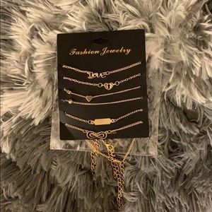 🆕 Fashion Jewelry 6-Piece Ankle Bracelet.